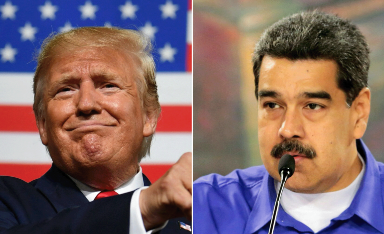 صورة الرئيس الإمريكي يعلن اعتقال الرئيس الفنزويلي