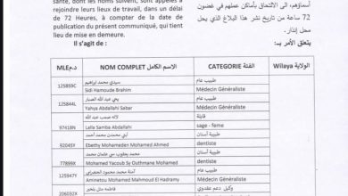 صورة وزارة الصحة تهدد بفصل بعض عمالها في ولاية لعصابه